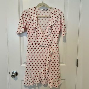 Pretty Little Thing Red Heart Dress